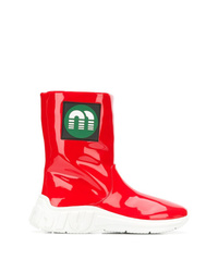 Miu Miu Logo Patch Boots