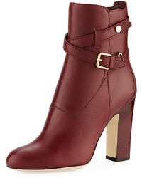 Jimmy Choo Mitchell Leather Buckle Bootie