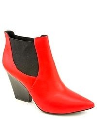 Pour La Victoire Allena Red Leather Fashion Ankle Boots