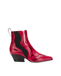 Sergio Rossi Pvc Insert Ankle Boots