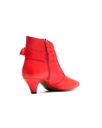 Tabitha Simmons Red Nixie 50 Leather Ankle Boots