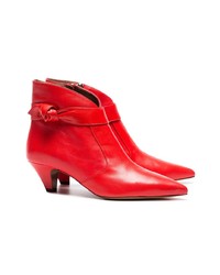 Tabitha Simmons Red Nixie 50 Leather Ankle Boots