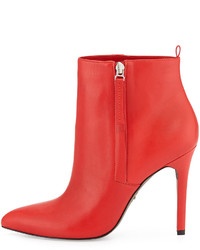 Pour La Victoire Zane Leather Ankle Boot Red