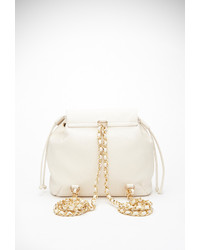 Forever 21 Chain Strapped Faux Leather Backpack