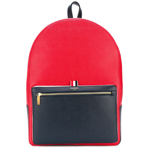 Thom Browne Color Blocked Unstructured Leather Backpack, $2,200 |  farfetch.com | Lookastic