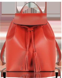 Le Partier Red Leather Backpack