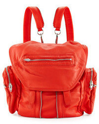 Alexander Wang Marti Convertible Lambskin Backpack Cola Red