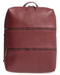 Matt & Nat Slate Faux Leather Backpack Red