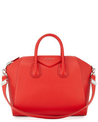 Givenchy Antigona Medium Leather Satchel Bag Medium Red