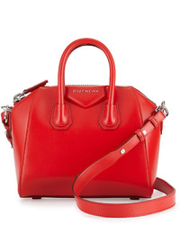 Givenchy Antigona Mini Calf Leather Satchel Bag Red
