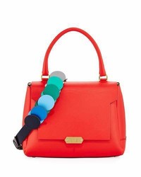 Anya Hindmarch Bathurst Small Leather Satchel Bag Red