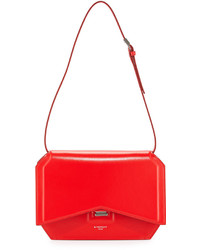 Givenchy Bow Cut Leather Shoulder Bag Red
