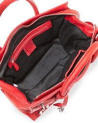 Ash Courtney Leather Satchel Bag Red