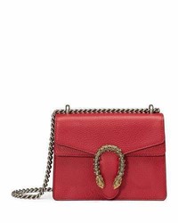 Gucci Dionysus Leather Shoulder Bag Red