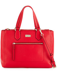 Cole Haan Ellie Leather Satchel Bag True Red