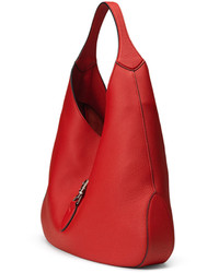 Gucci Jackie Soft Leather Medium Hobo Bag Red