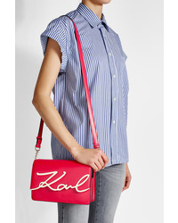 Karl Lagerfeld Karl Leather Shoulder Bag