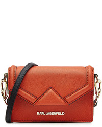 Karl Lagerfeld Klassik Super Mini Leather Shoulder Bag