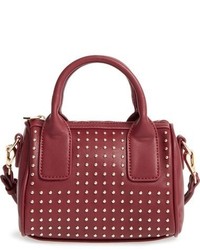 Sole Society Maddoxx Studded Faux Leather Satchel Black