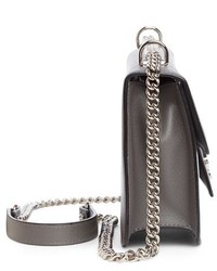 Alexander McQueen Medium Insignia Chain Calfskin Leather Satchel Black