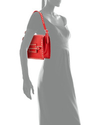 Valentino Medium Rockstud Short Shoulder Bag Red