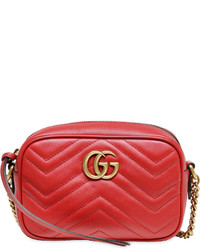 Gucci Mini Gg Marmont 20 Leather Bag