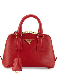 Prada Mini Saffiano Proade Bag Red