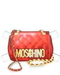 Moschino Paperdoll Cutout Leather Shoulder Bag