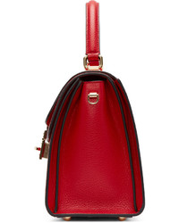 Dolce & Gabbana Red Leather Greta Duffle Bag