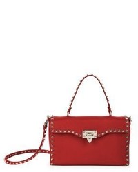 Valentino Garavani Rockstud Small Leather Top Handle Bag