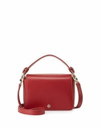 Tory Burch Saffiano Leather Micro Satchel Bag Red Stone