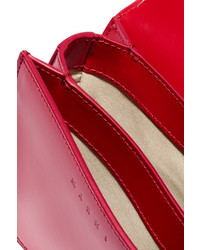Marni Sculpture Leather Shoulder Bag Red