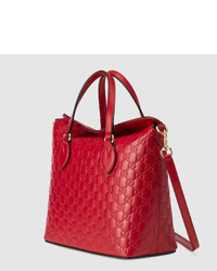 Gucci Signature Leather Top Handle Bag