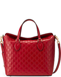 Gucci Signature Leather Top Handle Bag