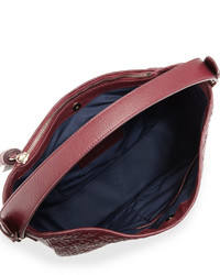 Cole Haan Skyler Woven Leather Hobo Bag Windsor Red