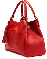 Gucci Soho Leather Shoulder Bag Red