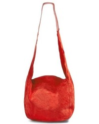 Topshop Susie Mini Leather Hobo Red