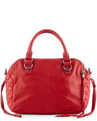 Ash Zander Leather Satchel Bag Red