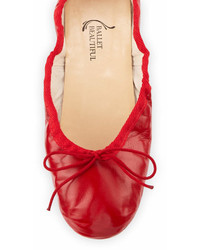 Ballet Beautiful Street Ballerina Leather Ankle Wrap Flat