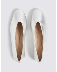 Marks and Spencer Leather High Cut Ballerina Pumps