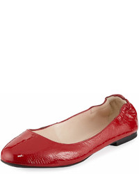 Sesto Meucci Patent Ballerina Flat Red