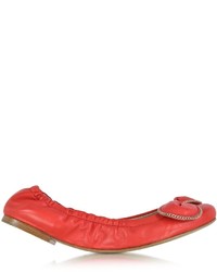 See by Chloe See By Chlo Red Nappa Leather Ballerina