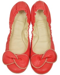 See by Chloe See By Chlo Red Nappa Leather Ballerina