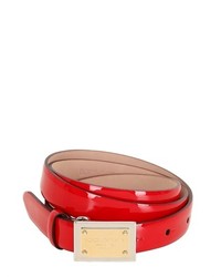 Dolce & Gabbana 20mm Dg Patent Leather Belt