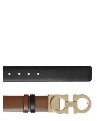 Salvatore Ferragamo 25mm Reversible Leather Belt