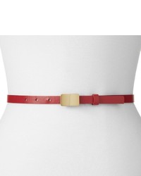 Lodis Audrey Skinny Plaque Leather Belt