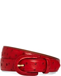 Brooks Brothers Ostrich Covered Buckle Belt