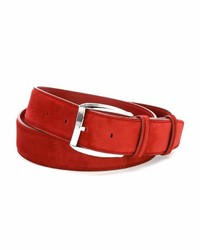 Stefano Ricci Calf Leather Belt Red