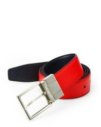 Saks Fifth Avenue Collection Two Toned Reversible Saffiano Leather Belt