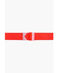 Kenzo Coral Red Leather Belt